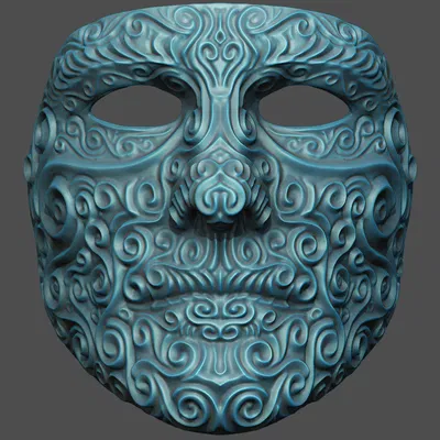 Mặt Nạ Lễ Hội Hoa Văn Cầu Kỳ