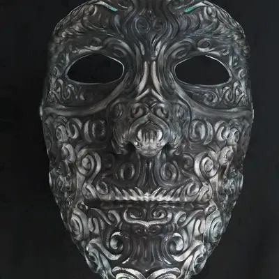Mặt Nạ Lễ Hội Hoa Văn Cầu Kỳ