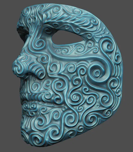 Mặt Nạ Lễ Hội Hoa Văn Cầu Kỳ - Image 3