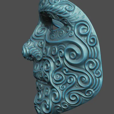 Mặt Nạ Lễ Hội Hoa Văn Cầu Kỳ