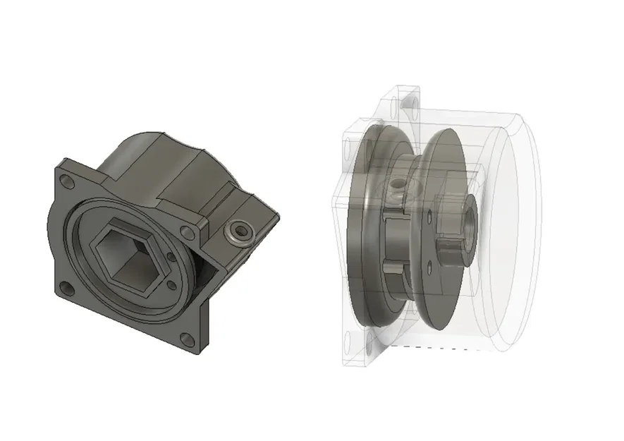 Pullstart Housing & Spool for 1/10 nitro rc engines - Image 1