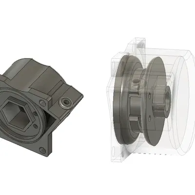 Pullstart Housing & Spool for 1/10 nitro rc engines