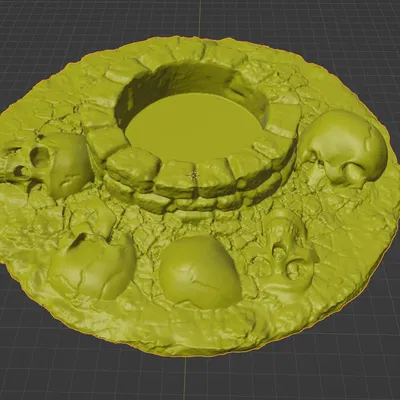 Base for Skull in Hand