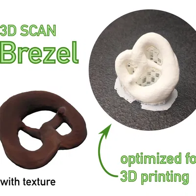 Mô hình 3D Bánh Quy Bayerisch-Schwäbische Brezel