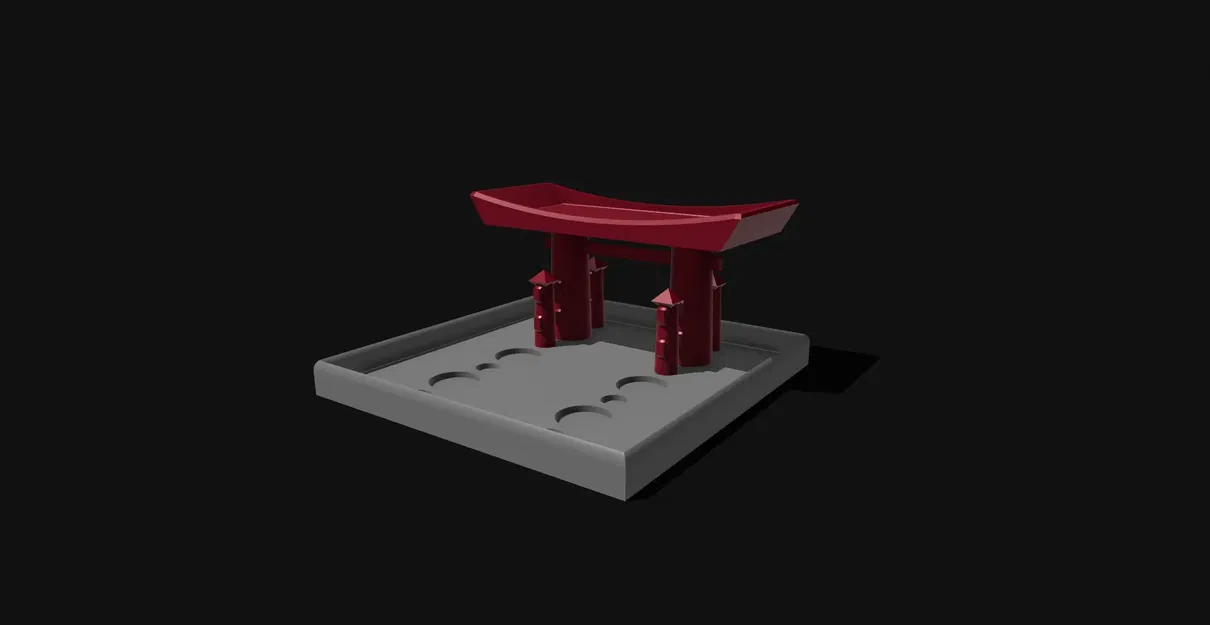Two layer Zen Garden with Torii Gate Garden with tools - Image 2