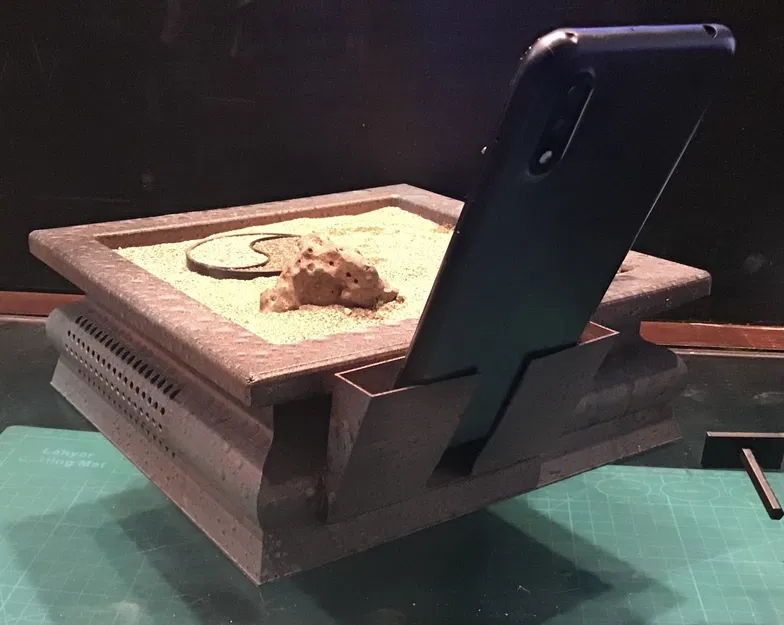 Giá Đỡ Điện Thoại Vườn Thiền Zen Lớn Kèm Chậu Cây Nhỏ - Image 3