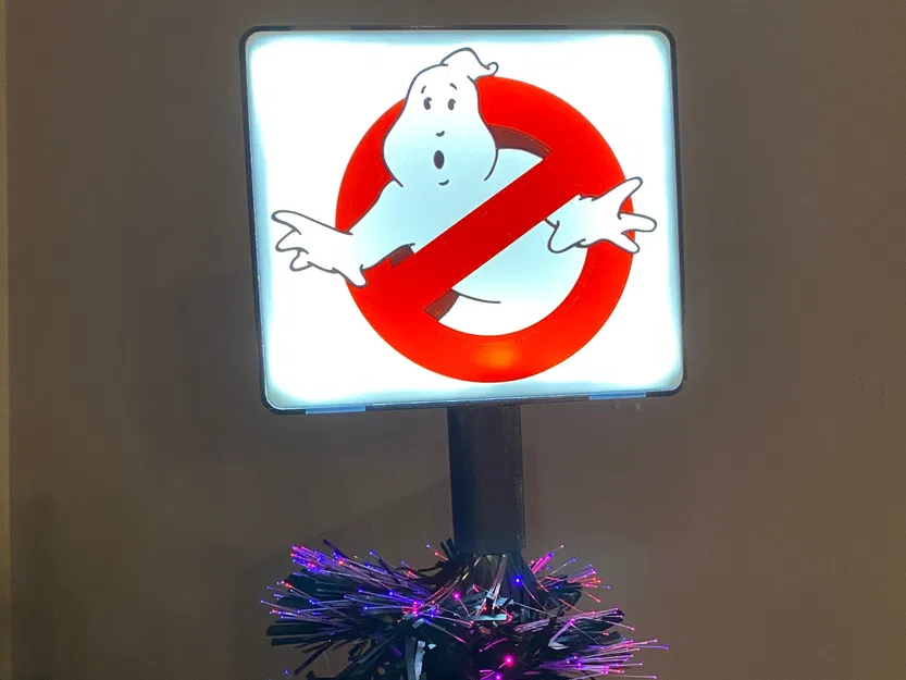 Ghostbusters Sign Tree Topper - Image 1