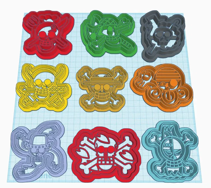 One Piece Jolly Roger Mugiwara Cookie Cutter Set - Image 1