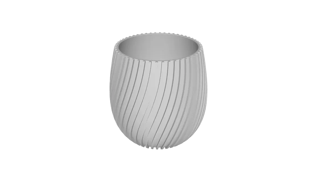 Ribbed pot/planter - Image 4