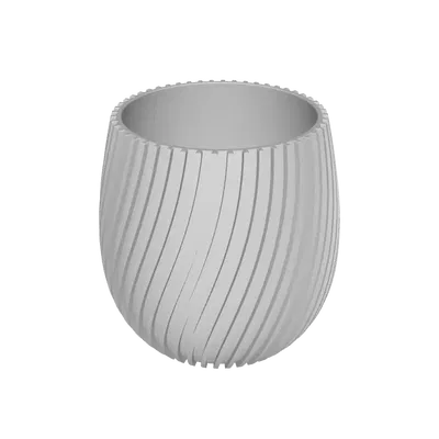 Ribbed pot/planter