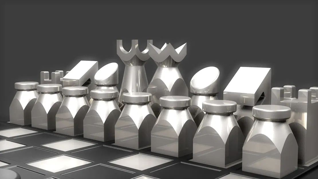 Bộ quân cờ vua phim SATURN 3 (1980), không cần đế đỡ (thân thiện với FDM) - Image 3