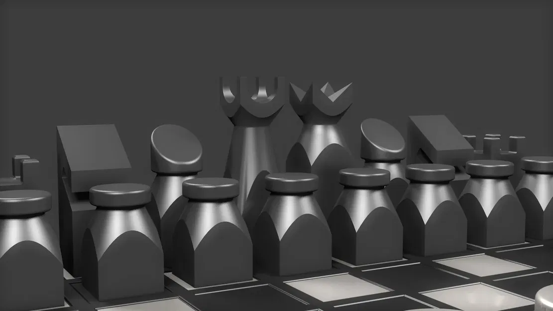 Bộ quân cờ vua phim SATURN 3 (1980), không cần đế đỡ (thân thiện với FDM) - Image 4