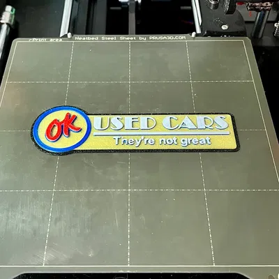 Biển Báo Xe Cũ OK Cho Bãi Xe GigaPenguin