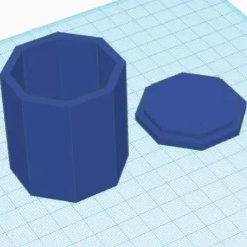 Hộp Bát Giác Nhỏ Có Nắp