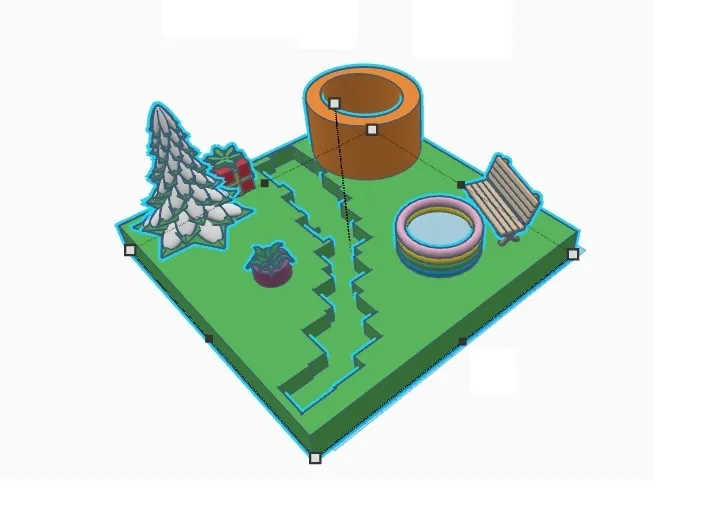 Title zimní a letní zahrada Tóm tắt Stromy dárky bazén lavička No - Image 1