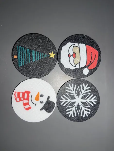 Bộ Khay Lót Ly Giáng Sinh Đa Sắc AMS - Image 1