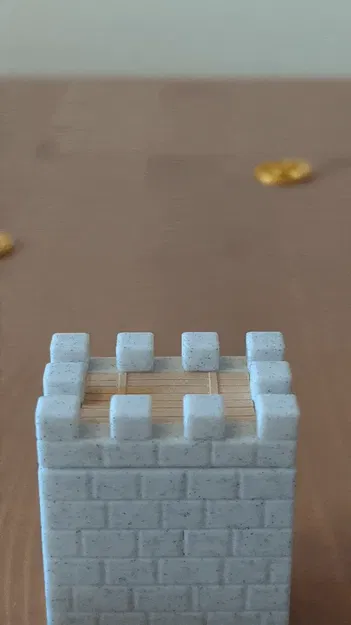 Inspiration Coin with Textured Castle Tower Storage and Rolling Slit - Image 2