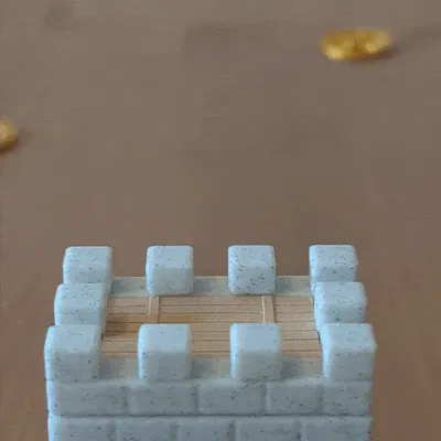 Inspiration Coin with Textured Castle Tower Storage and Rolling Slit