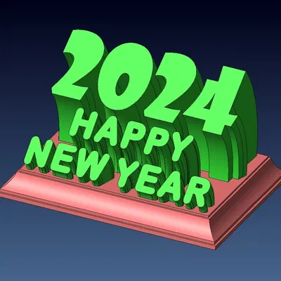 Lời chúc mừng năm mới 2024 Prusa - 2 màu