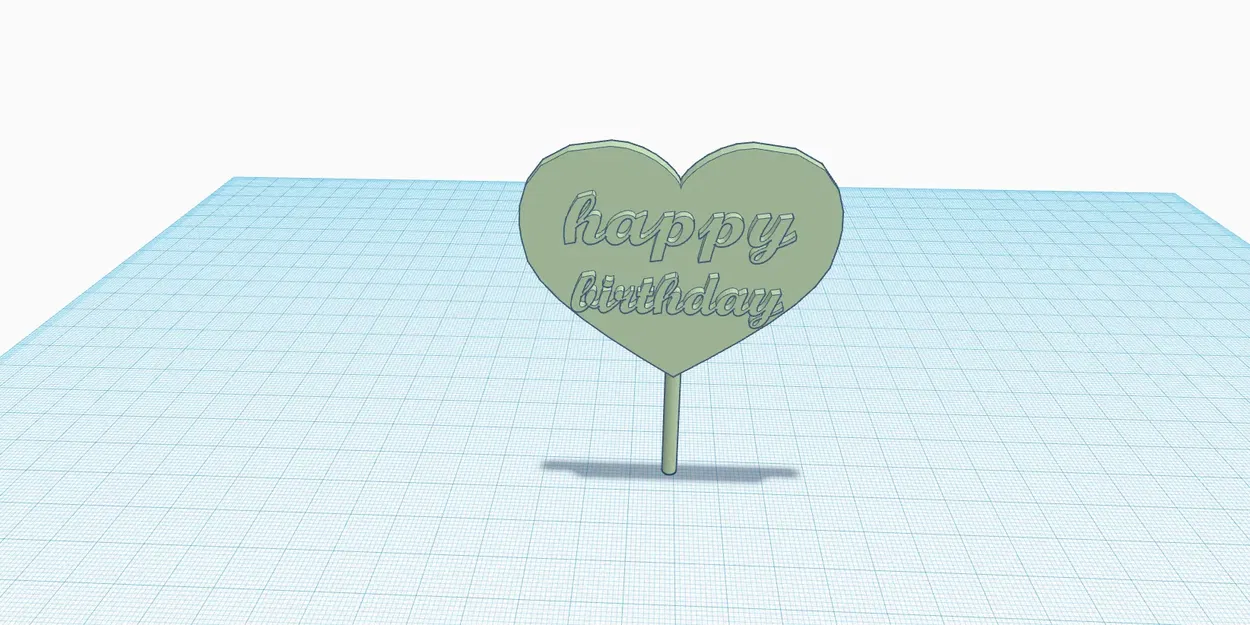 Trang Trí Bánh Kem - Trái Tim & Chữ Happy Birthday - Image 4