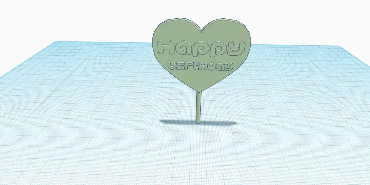 Trang Trí Bánh Kem - Trái Tim & Chữ Happy Birthday - Image 5