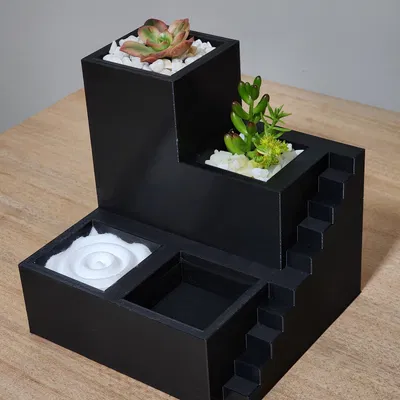 Khu Vườn Zen Hiện Đại - Mẫu 4 Chậu