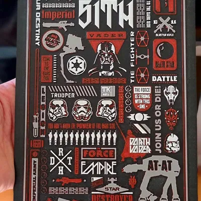 Starwars Iconographic - Bản vẽ bằng Filament