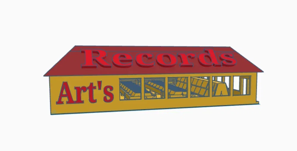 Tiệm Đĩa Vinyl Phong Cách 1950s - Image 1