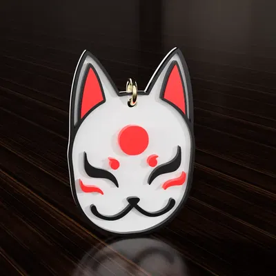 Kitsune Japanese Mask earrings