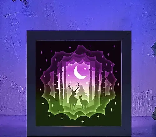 Hộp đèn Linh Hồn Nai Giữa Rừng Xanh - Image 1