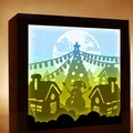Hộp đèn cây thông Noel có người tuyết - Thumbnail 2