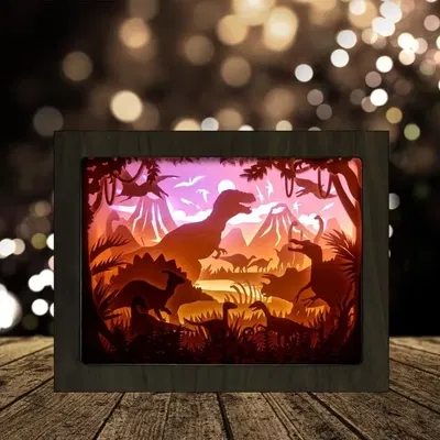 Hộp đèn Kỷ Jura Khủng Long