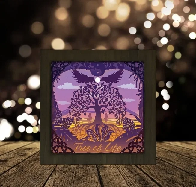 Hộp Đèn Vuông Cây Sự Sống (Tree Of Life Square light box) - Image 1