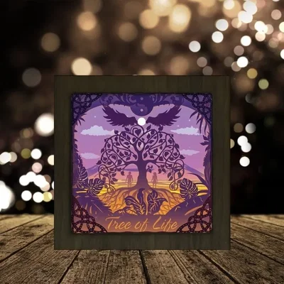 Hộp Đèn Vuông Cây Sự Sống (Tree Of Life Square light box)