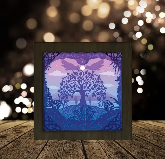 Hộp Đèn Vuông Cây Sự Sống (Tree Of Life Square light box) - Image 2