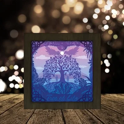 Hộp Đèn Vuông Cây Sự Sống (Tree Of Life Square light box)