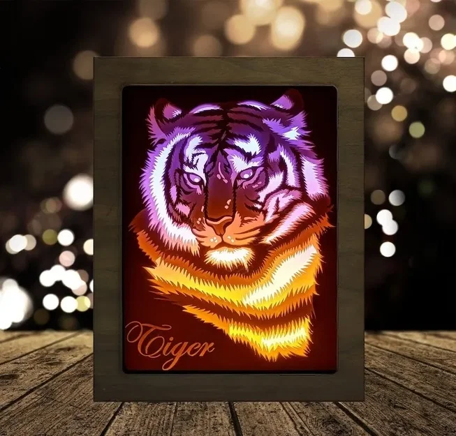 Mô hình Lightbox Đầu Hổ Nhìn Thẳng - Image 2