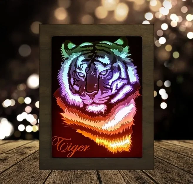 Mô hình Lightbox Đầu Hổ Nhìn Thẳng - Image 3