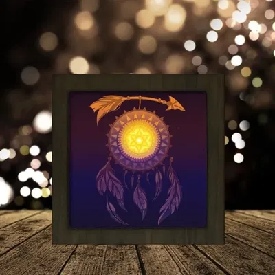 Hộp Đèn Vuông Bắt Muỗi Lông Vũ "Dreamcatcher"