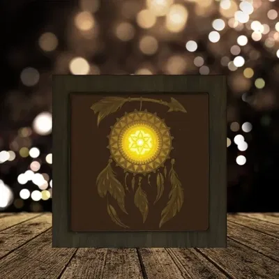 Hộp Đèn Vuông Bắt Muỗi Lông Vũ "Dreamcatcher"