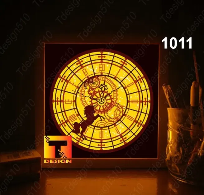 Hộp Đèn Đồng Hồ Kỳ Lân - Image 1