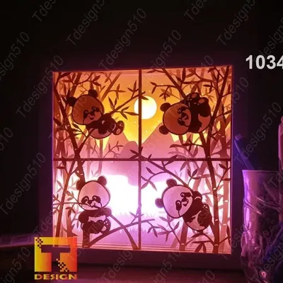 Adorable oso Panda light box
