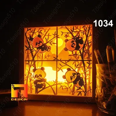 Adorable oso Panda light box