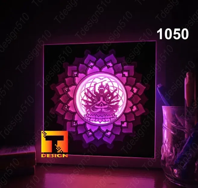 Hộp đèn Phật Thích Ca đang thiền định - Image 2