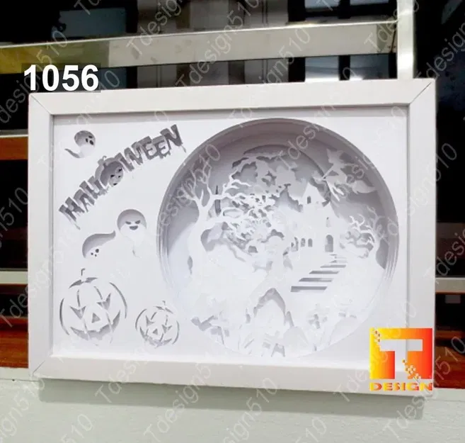 Hộp Đèn Ma Quái Halloween Hình Zombie và Bí Ngô - Image 2