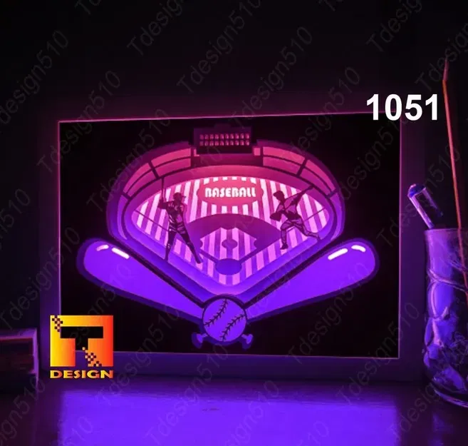Mô hình Baseball Lightbox - Image 1