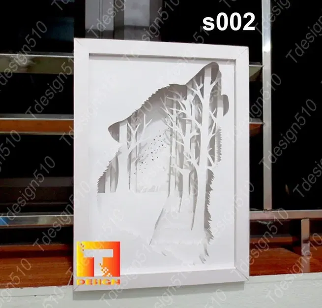 Mô hình Hộp đèn Sói trong Rừng - Image 2