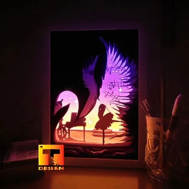 Hộp Đèn Sân Khấu Thiên Nga Vũ Công Ba Lê - Image 1