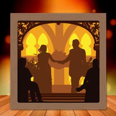 Hộp đèn trang trí "Mr and Mrs" cho đám cưới