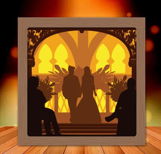 Hộp đèn Chú rể và Cô dâu 5 - Image 1